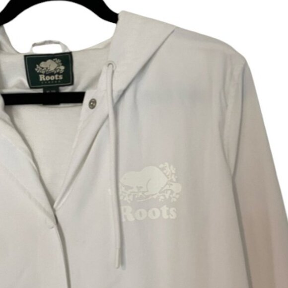 Roots white lined hooded outdoor rain coat/jacket size XL - Picture 3 of 9